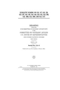 Legislative hearing on H.R. 147, H.R. 228, H.R. 297, H.R. 466, H.R. 929, H.R. 942, H.R. 950, H.R. 1088, H.R. 1089, and H.R. 1171