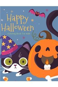 Happy Halloween Coloring Book For Kids