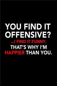 You Find It Offensive? .. I Find It Funny. That'S Why I'm Happier Than You.