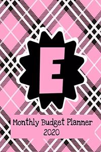 Monthly Budget Planner 2020