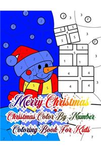 Merry Christmas Christmas Color By Number Coloring Book For Kids