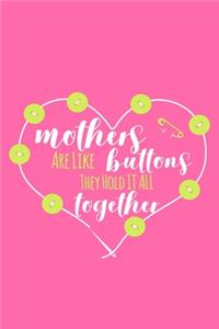 Mothers Are Like Buttons They Hold It All Together