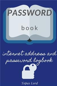 Password Book. Internet address and password logbook