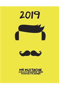 2019- Mr Mustache 2018-2019 Academic Year Monthly Planner
