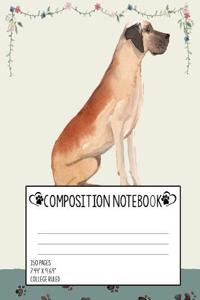 Great Dane Composition Notebook