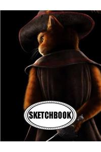 Sketchbook : Puss: 120 Pages of 8.5 x 11 Blank Paper for Drawing, Doodling or Sketching (Sketchbooks)