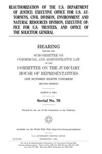Reauthorization of the U.S. Department of Justice
