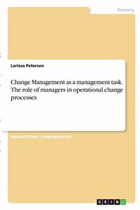 Change Management as a management task. The role of managers in operational change processes