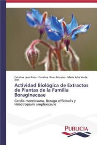 Actividad Biológica de Extractos de Plantas de la Familia Boraginaceae