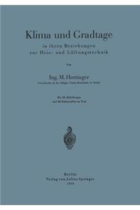 Klima Und Gradtage in Ihren Beziehungen Zur Heiz- Und Lüftungstechnik