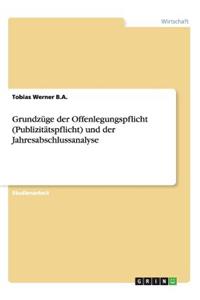 Grundzüge der Offenlegungspflicht (Publizitätspflicht) und der Jahresabschlussanalyse