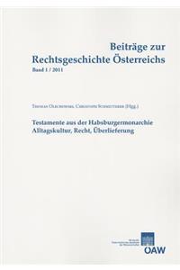 Beitrage Zur Rechtsgeschichte Osterreichs, Band 1/2011