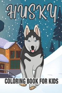 Husky Coloring Book for Kids
