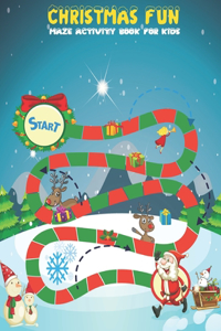 Christmas fun maze activity book for kids