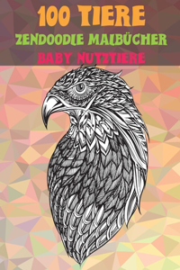 Zendoodle Malbücher - Baby Nutztiere - 100 Tiere