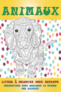 Livres à colorier pour enfants - Conceptions pour soulager le stress des animaux - Animaux