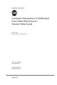 Aerodynamic Measurements of a Variable-Speed Power-Turbine Blade Section in a Transonic Turbine Cascade