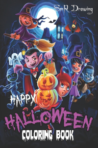 Happy halloween coloring book