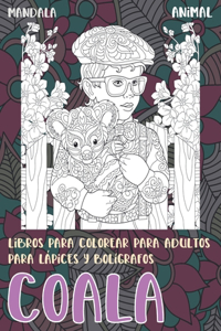 Libros para colorear para adultos para lápices y bolígrafos - Mandala - Animal - Coala
