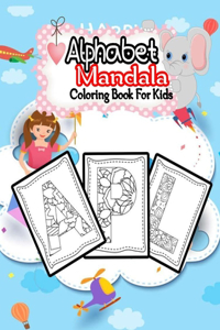 Alphabet Mandala Coloring Book For Kids