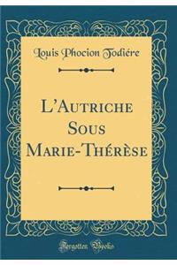 L'Autriche Sous Marie-Thérèse (Classic Reprint)
