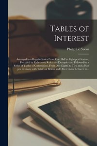 Tables of Interest [microform]