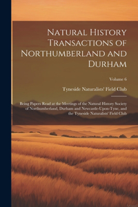 Natural History Transactions of Northumberland and Durham