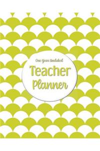 One Year Undated Teacher Planner