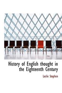 History of English Thought in the Eighteenth Century