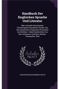 Handbuch Der Englischen Sprache Und Literatur