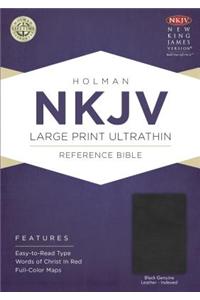 NKJV Large Print Ultrathin Reference Bible, Black