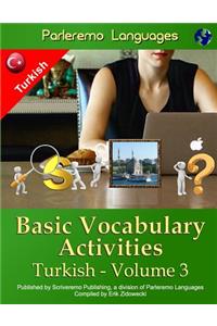 Parleremo Languages Basic Vocabulary Activities Turkish - Volume 3