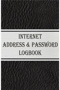 Internet address & password logbook