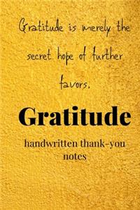 Gratitude Journal - handwritten thank-you notes