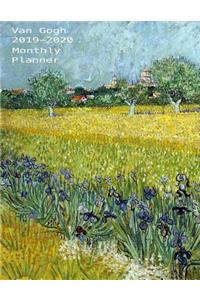 2019-2020 Van Gogh Monthly Planner: Stunning Van Gogh's Floral Themed Daily Monthly Planner Undated Vertical Two Years Inspirational Planner for Women 8.5x11