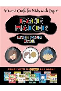 Art and Craft for Kids with Paper (Face Maker - Cut and Paste)
