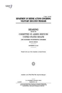 Department of Defense actions concerning voluntary education programs