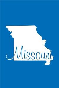 Missouri - Cobalt Blue Lined Notebook with Margins