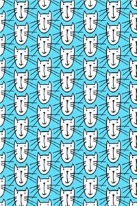 Journal Notebook For Cat Lovers Smiley Cats Pattern 2