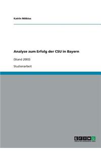 Analyse zum Erfolg der CSU in Bayern