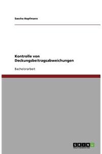 Kontrolle von Deckungsbeitragsabweichungen