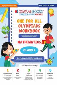 Oswaal One For All Olympiad Workbook Class 4 Mathematics for 2024-25 Exam