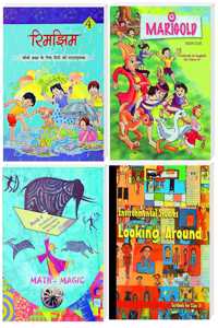 4Th Std Ncert Text Book Set Of 4 (Maths,Evs,English,And,Hindi)