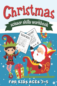 Christmas Scissor Skills Workbook for Kids Ages 3-5