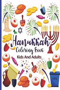Hanukkah Coloring Book For Kids And Adults