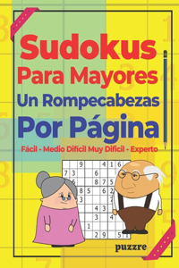 Sudokus Para Mayores Un Rompecabezas Por Página - Fácil - Medio - Difícil - Muy Difícil - Experto