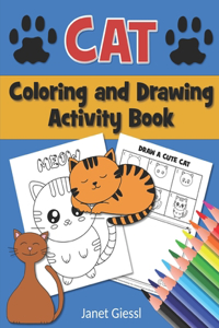 Cat Coloring and Drawing Activity Book