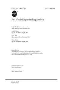 Fast Whole-Engine Stirling Analysis