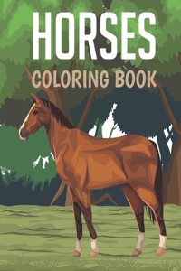 Horses Coloring Book