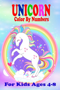 Unicorn Color By Numbers For Kids Ages 4-8